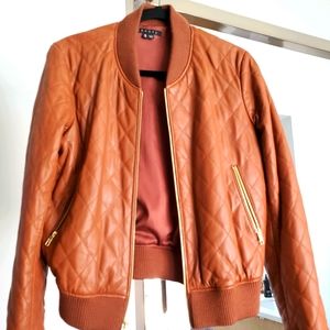 Theory leather bomber
